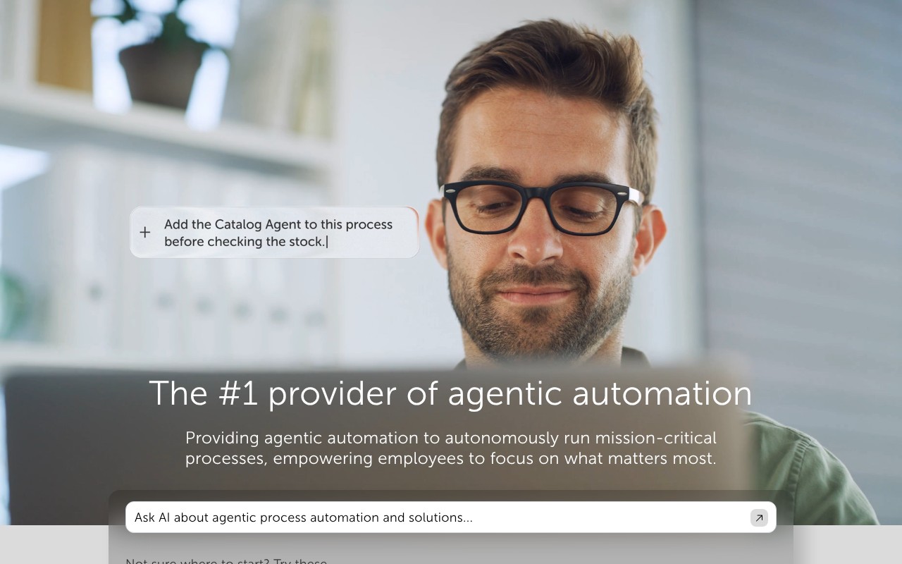 Automation Anywhere homepage screenshot