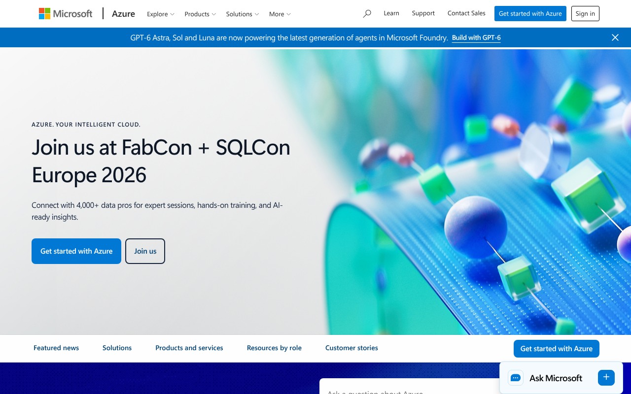 Azure OpenAI Service homepage screenshot
