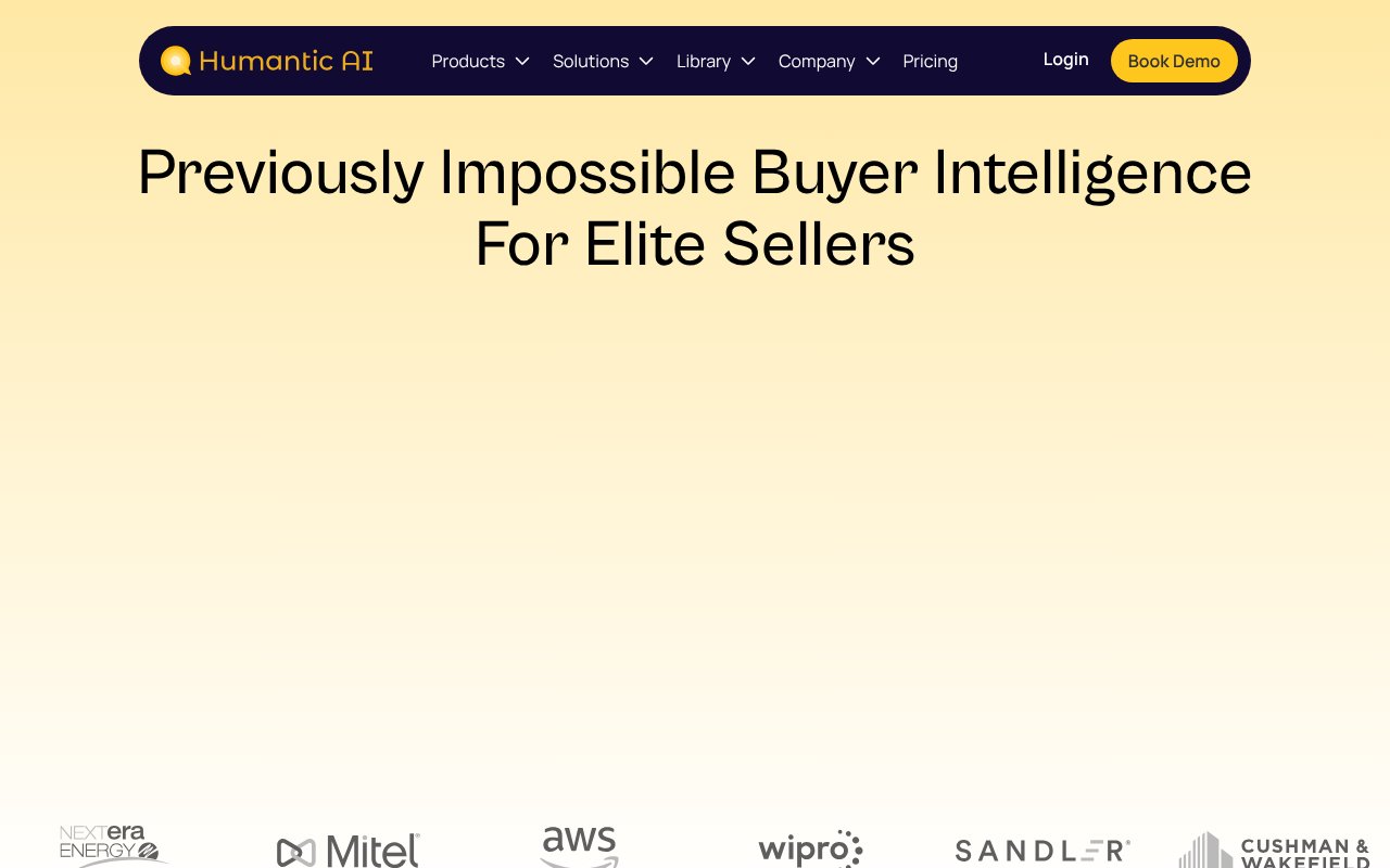 Humantic AI homepage screenshot