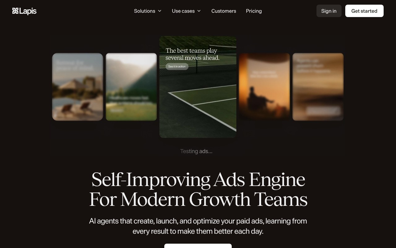 Lapis homepage screenshot