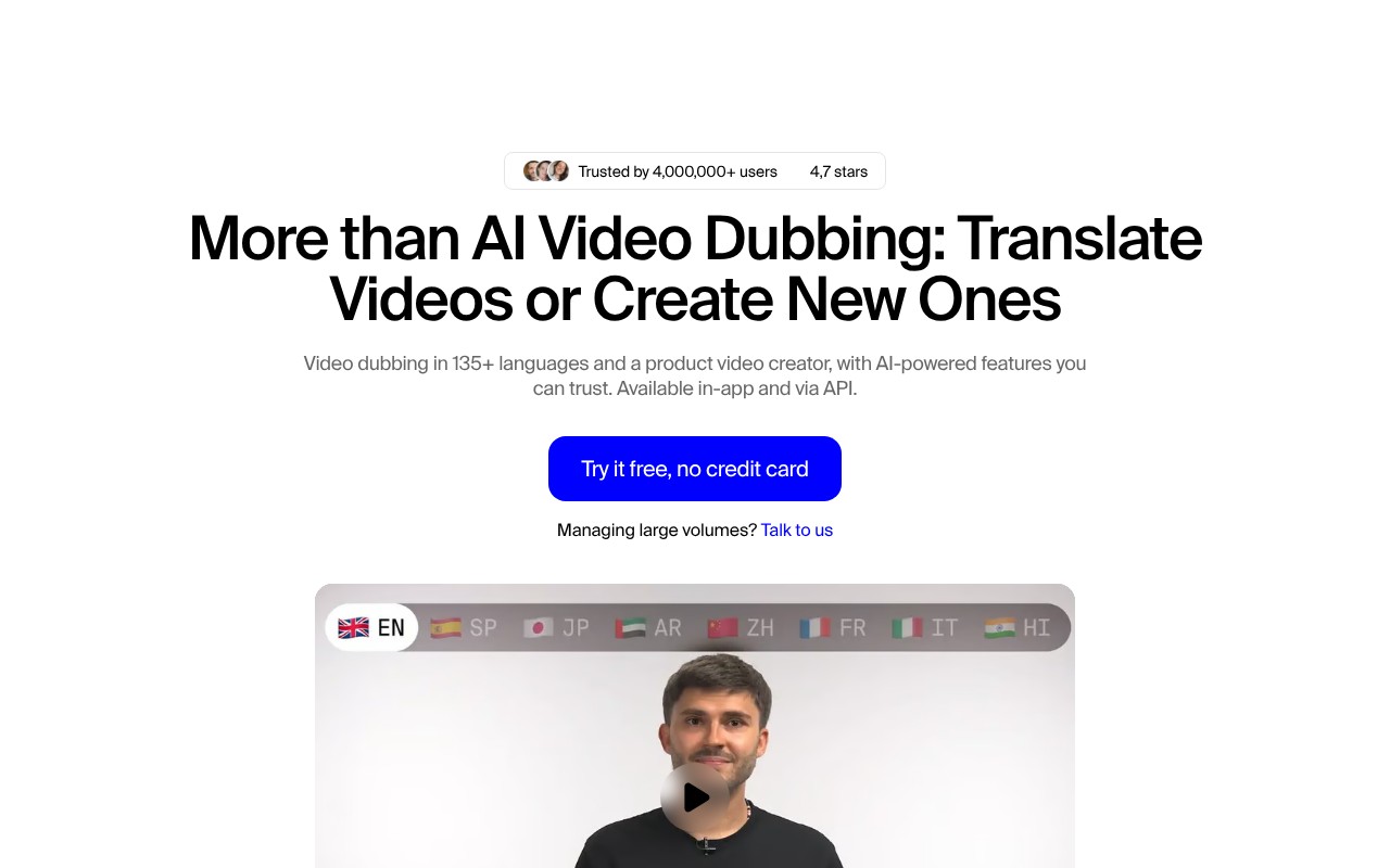 Rask AI homepage screenshot