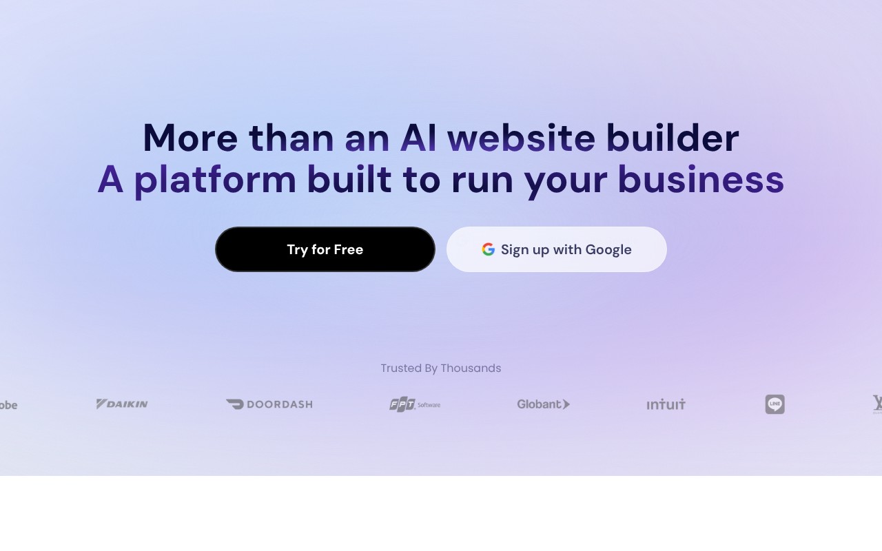 Readdy.ai homepage screenshot