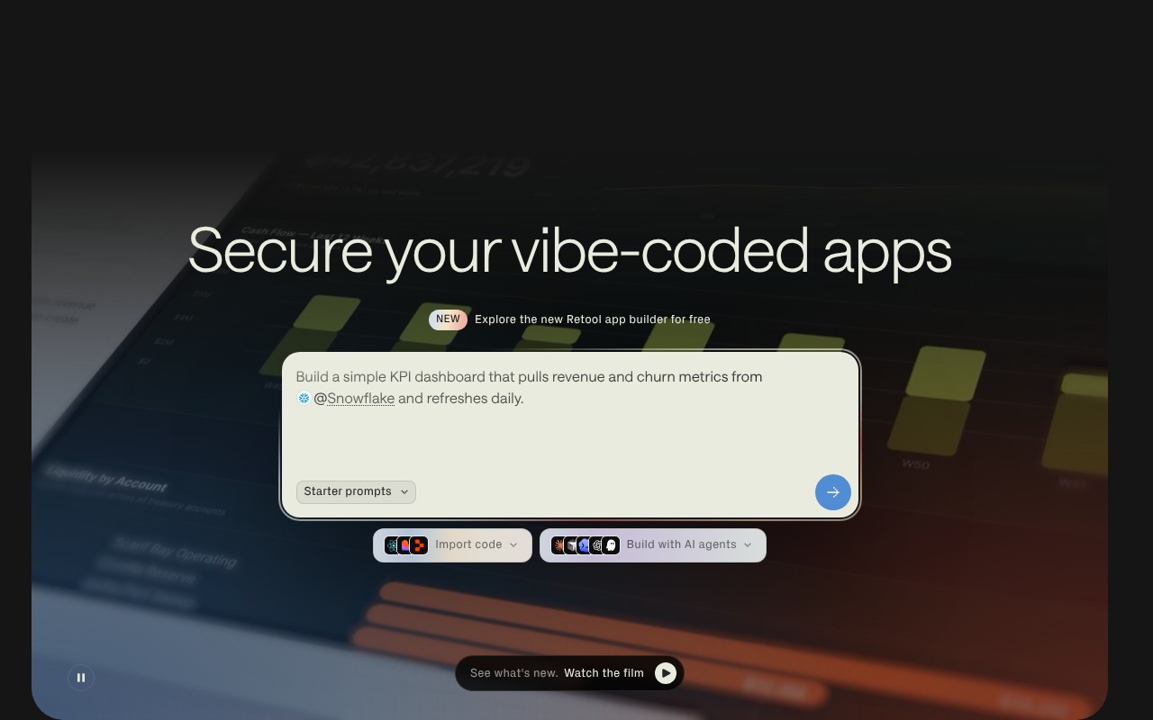 Retool homepage screenshot