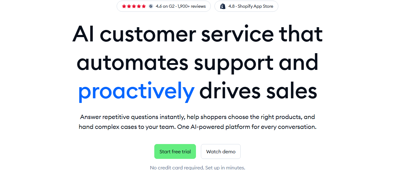 Tidio homepage screenshot